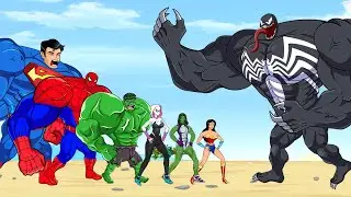 Spider Man Rescue hulk baby attacked by team Venom 3 the last dance | Super Funny Animation