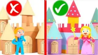 Kids Building A Cardboard Castle ❤ Cartoons For Kids