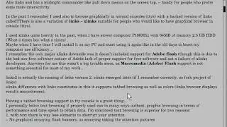 Link2 vs Elinks text mode browsing comparison.  Set to a chiptune made on 