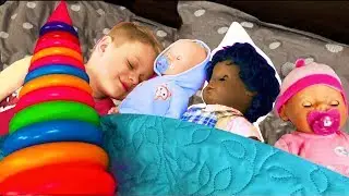Are you sleeping brother John & Giant Stacking Rings Educational Video for Kids by Andy Kids show