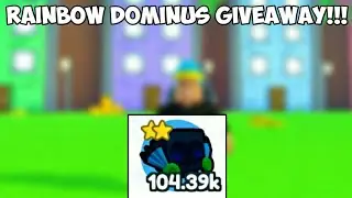 RAINBOW DOMINUS PET GIVEAWAY In Pet Simulator X!!!