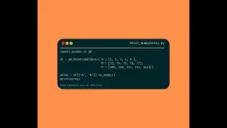 Python Numpy - Pandas DataFrame columns to Numpy array