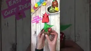 Easy Origami Flower🌷How to make Paper Tulip in Pot DIY Gift Ideas for Mom Paper Crafts #shorts #diy