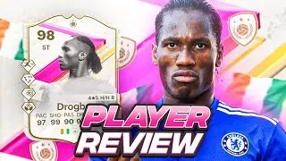 4⭐5⭐ 98 FUTTIES ICON DROGBA PLAYER REVIEW | FC 24 Ultimate Team
