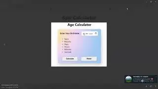 HTML ,CSS, JS practice | Age Calculator