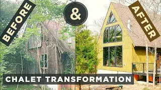 AFrame Chalet BEFORE & AFTER - Massive Transformation Gut Renovation of AirBnB Short Term Rental