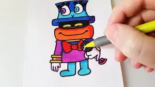 Drawing MC Ballyhoo from Friday Night Funkin Mod