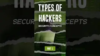 Types of Hackers Part1 - Security+