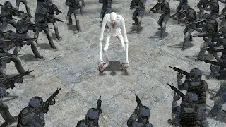 SCP-096:CB VS 100 SCP GUARD!! Garrys Mod Sandbox