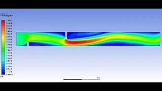 Two dimensional pipe flow with two obstruction: Ansys fluent