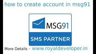 how to create account in msg91