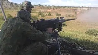 Heavy Machine Gun 0.5inch Caliber. Firing rapid fire to single fire.