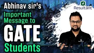 GATE 2025 | Important Message to GATE Aspirants By Abhinav Sir🚀 #gate2025preparation