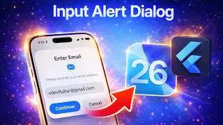 Flutter Dialog | iOS 26 Email Input Alert Dialog in Flutter | 