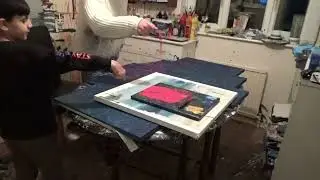 Finishing off a painting with Red 'Splashes'