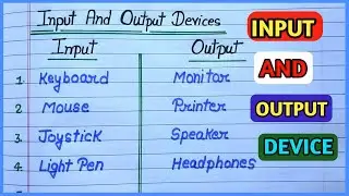 input and output device name| Input device name|output device name|Data Education|