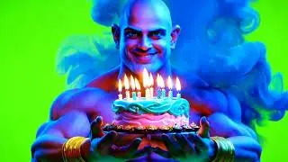 Amazing 4 Genie from Aladdin Green Screen Effects | with Custom Birthday Music For Genie!