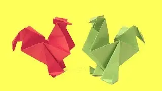 EASY Origami HEN || How to make An Origami Rooster || Easy papr Rooster💌 Paper Factor 💌