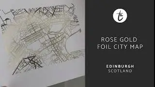 City Map Art | Edinburgh Scotland | Rose Gold Foil Print