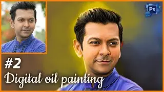 Digital Oil Painting in Photoshop - Bangla Tutorial || Tahsan  || Smudge painting