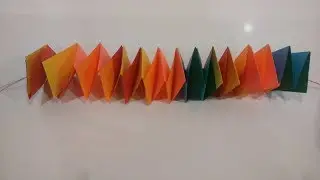 DIY. Новогодняя гирлянда из цветной бумаги своими руками