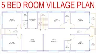 HOUSE PLAN DESIGN | EP 309 | 1669 SQUARE FEET 5 BEDROOMS HOUSE PLAN | LAYOUT PLAN
