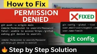 How to Solve Git Permission Denied Error | Fix Access Denied in Git Push