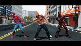 Salman khan style dance by Rock Spiderman and Deadpool