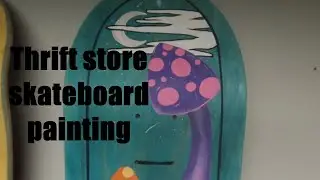 Timelapse Painting with posca pens, mushroom skateboard deck