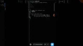Right Angle Triangle Pattern using C programming language #cprogramming #coding #python #pattern