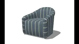 Sketchup Modeling in Real Time- SubD and Vertex ToolsEven's Barrel Chair
