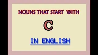 Nouns Start With 