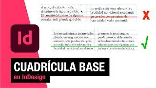 Cómo alinear texto a cuadricula base en Adobe InDesign