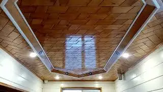 Фигурные потолки из вагонки. Потолки рисунком из вагонки