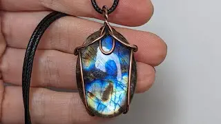 Beginner Oval Cabochon Pendant Wire Wrapping Tutorial Using One Piece of  Round Wire