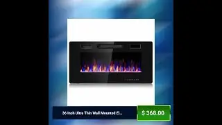 36 Inch Ultra Thin Wall Mounted Electric Fireplace