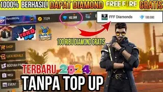 CARA TOP UP GRATIS FREE FIRE 2024!!! 100℅ GRATISSS TANPA APlLIKASI