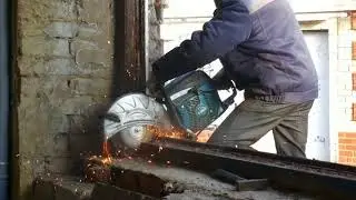 Режим металл бензорезом .Metal cutting mode.