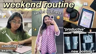 weekend in a college student’s life👩🏻‍⚕️ studying, starting a business, time management⚖️
