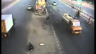 Car Crashes into Motorbike2