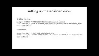 Real Time Analytics with PostgreSQL
