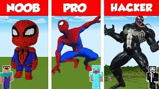 Minecraft NOOB vs PRO vs HACKER: SPIDER MAN  #trending #shorts