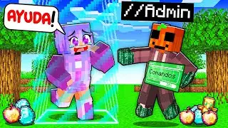 Usé COMANDOS de ADMINISTRADOR en Un SOLO BLOQUE en Minecraft!