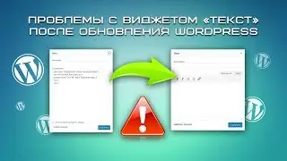 Проблемы с виджетом «Текст» поcле обновления WordPress
