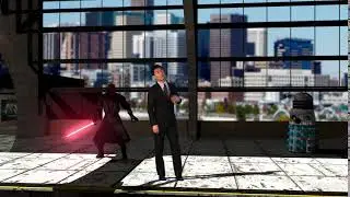Train station chroma-key composite