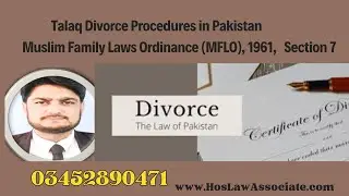 Talaq, Procedure  Muslim Family Laws Ordinance, 1961, Section 7                    طلاق کا طریقہ