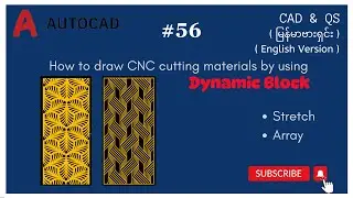 #Autocad 56 without voice| How to draw CNC cutting materials by using Dynamic Block