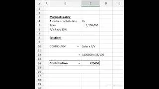 Marginal costing | Find Out Contribution | Cost Accounting