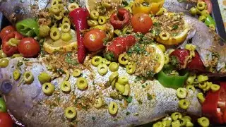 صينية سمك في الفرن بالخضار ولا اروع سهلة ولذيذة😋