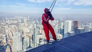 CN TOWER EDGE WALK! • ON T0P OF THE TALLEST BUILDING IN CANADA 🇨🇦!